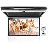 Pyle Car Overhead Monitor Screen Display - 17.3 inch. LCD Vehicle Flip Down Roof Mount Console - HDMI TV Player Control Panel w/ Built-in IR Transmitter for Wireless IR Headphone - Pyle PLRV1725
