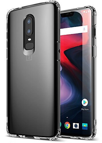 Book Cover OnePlus 6 Case, Exact Design Crystal Clear Reinforced Corners TPU Bumper Cushion Flexible Soft Gel TPU [Corner Protection] [Thin Slim Fit] Case for OnePlus 6 (2018)