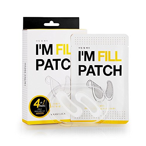 KARATICA I'M FILL PATCH, for Dark Circle, Eye Puffiness, Wrinkles and fine lines, Smile lines, Hyaluronic Acid, Microneedle Patch, Moisturizing, Eye filler patch, 5 pairs