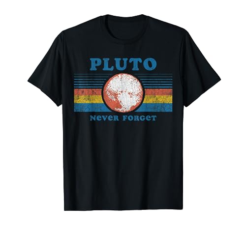 Vintage Never Forget Pluto T-Shirt Funny Space Graphic Tee