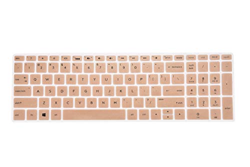 Keyboard Cover for HP 15-ds 15-cs 15-dy 15-dw, HP 15-dy2021nr 15-dy2024nr 15-dw1083wm 15-cs3019nr 15-cs3075cl 15-dr1010nr 15-ds1083cl 15-ef1021nr, HP 17-by4058cl Series Laptop - Gold