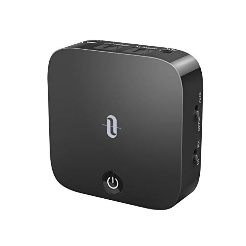 TaoTronics Bluetooth Transmitter and Receiver, Digital Optical TOSLINK and 3.5mm Wireless Audio Adapter for TV / Home Stereo System (blue and black)