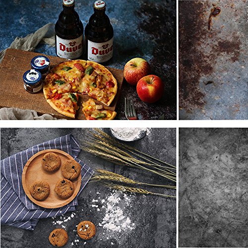 Selens 22x35 Inch (56x88cm) 2 in 1 Photo Video Studio Retro Vintage Concrete Cement Wall Texture Background Paper for Product Desktop Flat Lay Photography