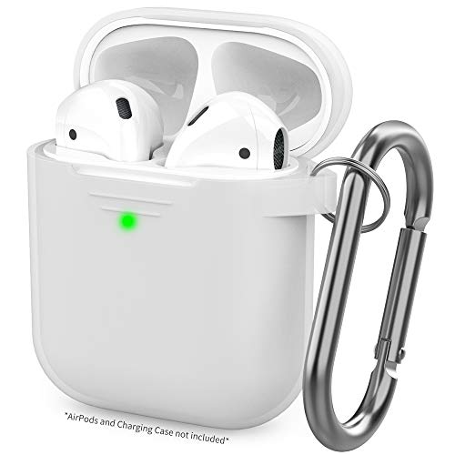 AhaStyle Upgrade Silicone Case Protective Cover (Front LED Visible) Compatible with Apple AirPods 2 and 1 (Clear)