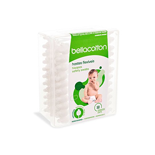 Bellacotton Baby Safety Swabs, White, 50 Count (Individual Pack)