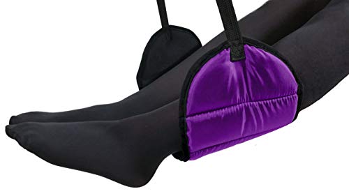 Sleepy Ride - Airplane Footrest Made with Premium Memory Foam - Airplane Travel Accessories - Tested and Proven to Prevent Swelling and Soreness - Provides Relaxation and Comfort (Purple)