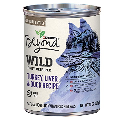 Purina Beyond High Protein, Grain Free, Natural Pate Wet Dog Food, WILD Turkey, Liver & Duck Recipe - (12) 13 oz. Cans