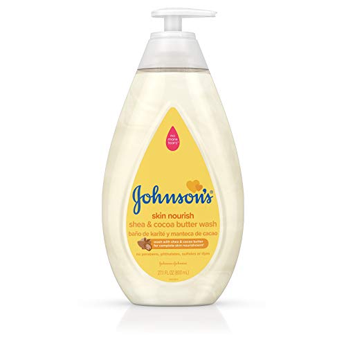 Johnson's Skin Nourishing Baby Wash with Shea & Cocoa Butter, Hypoallergenic & Tear Free Baby Wash, 27.1 fl. oz