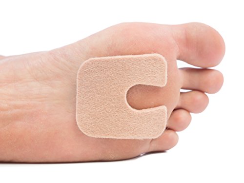 ZenToes U-Shaped Felt Callus Pads | Protect Calluses from Rubbing on Shoes | Reduce Foot and Heel Pain | Pack of 24 1/8â€ Self-Stick Pedi Cushions