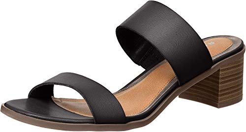Rampage Womens Hatty Double Strap Block Heled Sandal