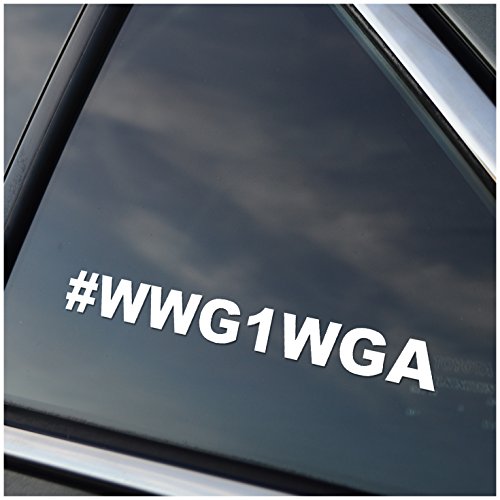 Book Cover WWG1WGA Vinyl Car Window Decal Sticker White