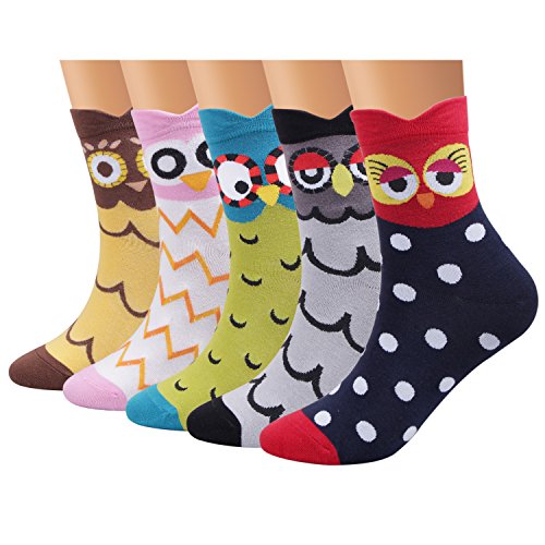 Ofeily Women Socks Cotton Casual Funny Cute Animal Patterned Socks (ZYX-00103H)