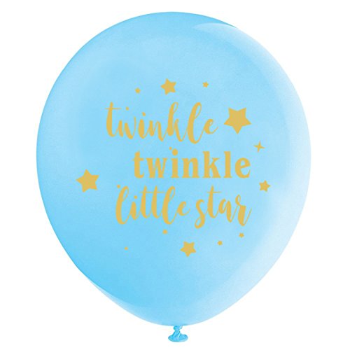 Blue Little Star Balloons, 12inch (16pcs) Boy Baby Shower or Birthday Party Decorations Supplies