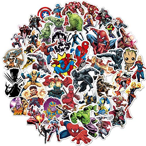 Book Cover Laptop Stickers(100pcs),Superheros Laptop Stickers for Water Bottles,Vinyl Stickers for Laptop Skateboard Luggage Decal Graffiti Patches Stickers in Bulk (100PCS)