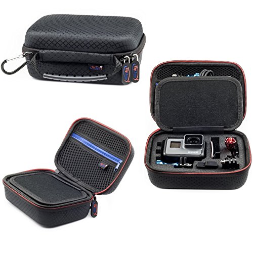 Extra Small Action Camera Carrying Case Suitable Fo r GoPro HERO FUSION Akaso EK7000 Brave 5 4 Apeman EKEN H9R Fitfort Crosstour Campark ACT74 ACT76 Davola Dragon Touch Jeemak YI 4K Cam 6.5x4.5x3 Inch