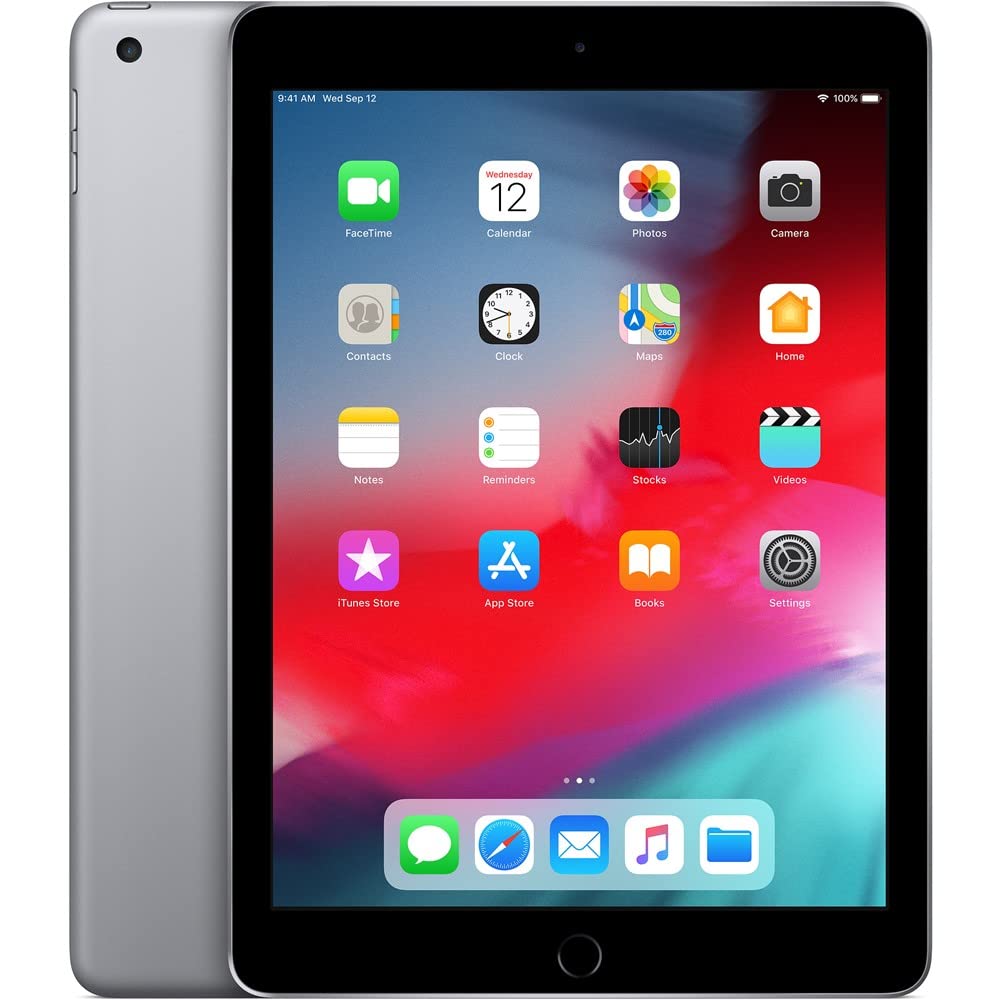 Book Cover Apple iPad (2018 Model) with Wi-Fi only 32GB Apple 9.7in iPad - Space Gray (Renewed)