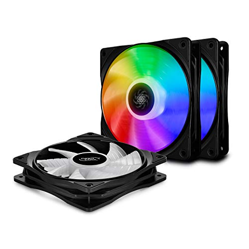DEEP COOL CF120 3IN1, Addressable RGB, Motherboard SYNC by 5V ADD RGB 3-pin Header, SYNC with Other ADD-RGB Devices, Cable Controller Available, 3x120mm PWM Fans