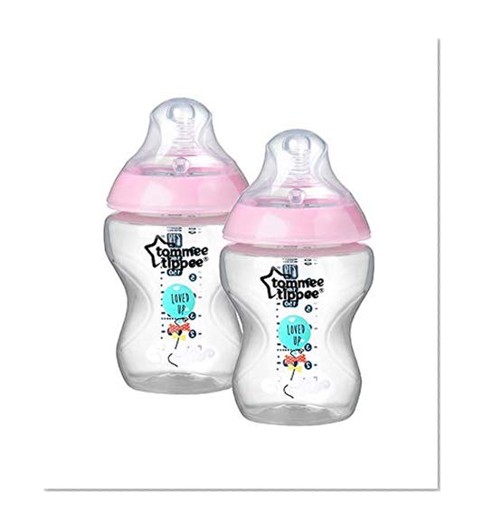 Tommee Tippee Biberons Closer to Nature Décorés Roses 260mlx2