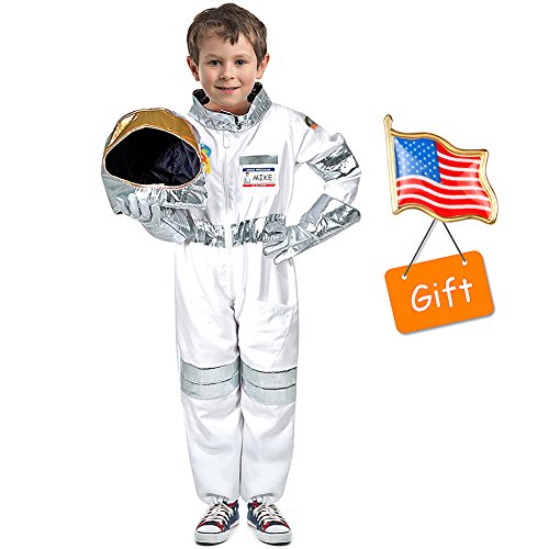 Book Cover Astronaut Costume for Kids Space Pretend Dress up Role Play Set for Toddler Boys Girls Ages 3-7