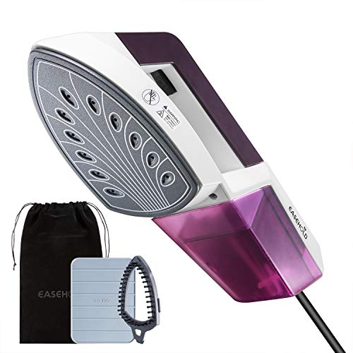 Easehold Steam Iron  Garment Steamer Clothes Steamer Handheld 2 in 1 Dry and Steamer Flat and Hang Ironing Portable for Travel Dewrinkle Fabric