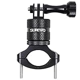 SUREWO Bike Mount for Action Cameras, Aluminum Handlebar Mount Compatible with GoPro Hero 13/12/11/10/9/8/7/6/5 Black, GoPro Max, DJI Osmo Action 5/4/3/2, Crosstour and More