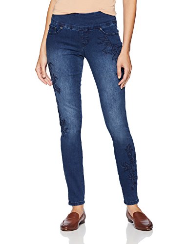 Jag Jeans Women's Nora Skinny Pull on Jean with Embroidery