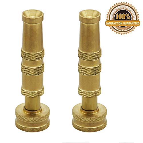 Book Cover Twinkle Star Heavy-Duty Brass Adjustable Twist Hose Nozzle, 2 Pack, TWIS3432