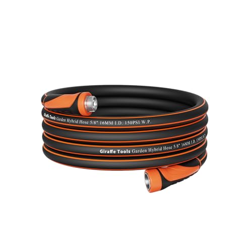 Giraffe Garden Hose,Water Hose Hybrid 5/8 in.x25FT, SwivelGrip/Heavy Duty/Lightweight/Flexible Lead-Hose