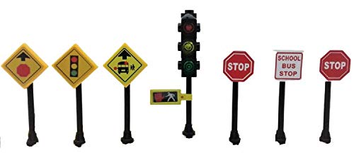 Book Cover Building Toys City/Town/Village/Street Traffic Light. 2 Stop Signs & More Signs (7)