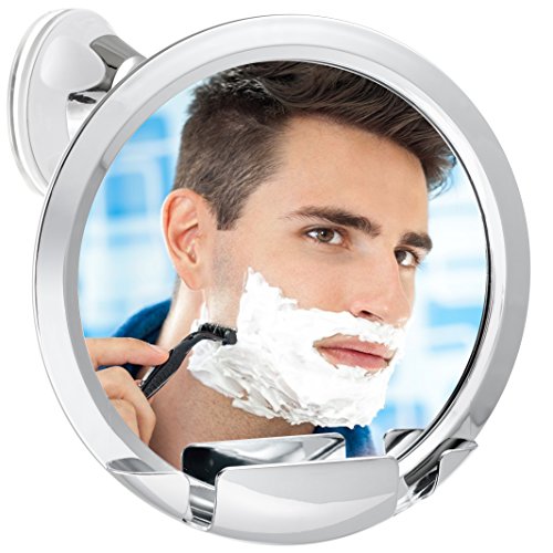 Fogless Shower Mirror with Built-in Razor Holder | 360° Rotation | Real Fog-Free Shaving | Adjustable Arm & | Shatterproof & Rust-Resistant | Non-Fogging Bathroom Mirror for Men and Women