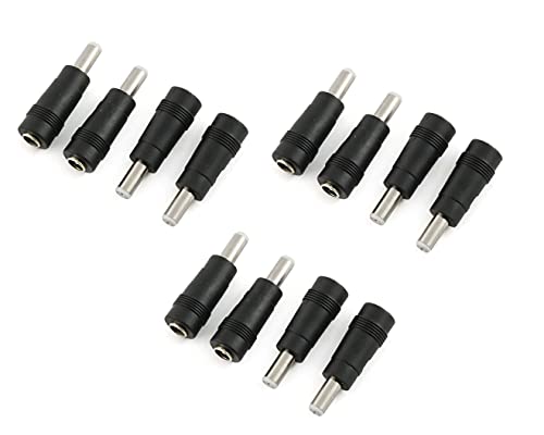 Longdex 10pcs DC Power Adapter 5.5x2.1mm Female Jack to 5.5x2.5mm Male Plug Electrical Socket Outlet for Universal Laptop Interface Power Cable Connector