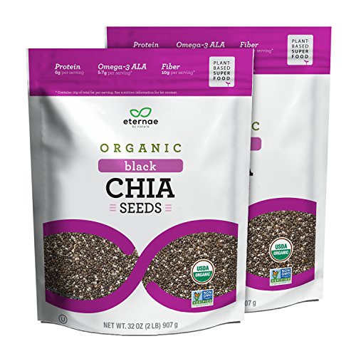 Book Cover Eternae By Nature Organic Raw Chia Seeds, 32 Oz, 2Count