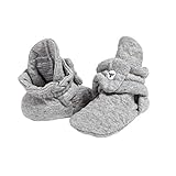 Burt's Bees Baby Girls Booties Organic Cotton Newborn Essentials Shoes, Gender Neutral Color for Ages 0 to 9 Months Old