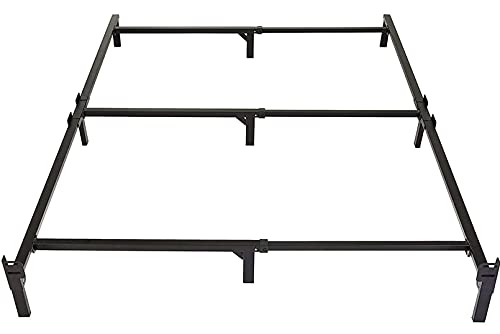 Book Cover Amazon Basics Metal Bed Frame, 9-Leg Base for Box Spring and Mattress - Full, 74.5 x 53.5-Inches, Tool-Free Easy Assembly