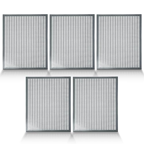 Mann Lake Plastic Queen Excluder, Fits 10 Frame Langstroth Beehives, Beekeeping Supplies & Kit Tools for All Beekeeping Levels, 5 Pack