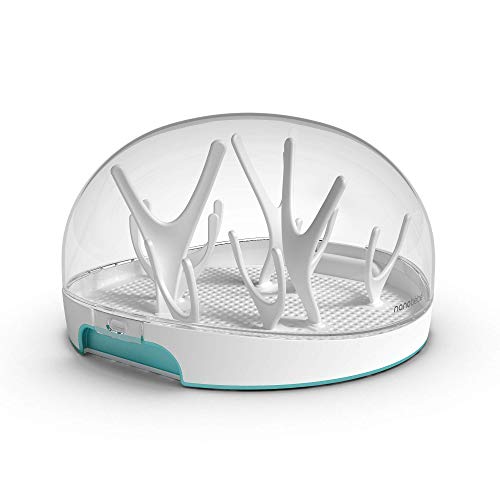 nanobébé Microwave Steam Sterilizer - BPA-Free Baby Bottle Sanitizer and Drier for Bottle Cleaning in 4 Minutes - Breastfeeding Supplies, Pumping, Infant Essentials, and Bottle Steamer Sterilizer