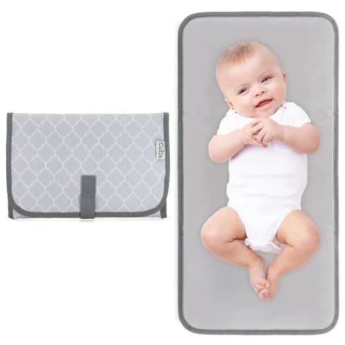 Baby Portable Changing Pad, Diaper Bag,Travel Mat Station (Grey, Compact)