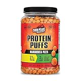 Twin Peaks Low Carb, Keto Friendly Protein Puffs, (Margherita Pizza, 1 pack), 2 Servings, 3 Pack (60g, 42g Protein, 4g Carbs)