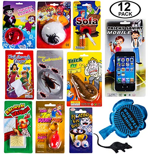 Tigerdoe Pranks & Gag Set – Practical Joke - Gag Gift – Prank Stuff – April Fools Prank Kit - Prankster Kit - 12 Pc