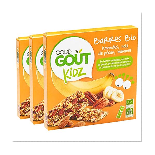 Good Goût - BIO - Kidz Barres Amandes Noix de Pécan Bananes dès 3 Ans 3 x 20 g - Lot de 3