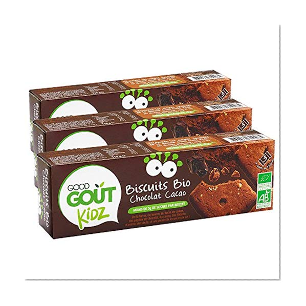 Good Goût - BIO - Kidz Biscuits Chocolat Cacao dès 3 Ans 110 g - Lot de 3