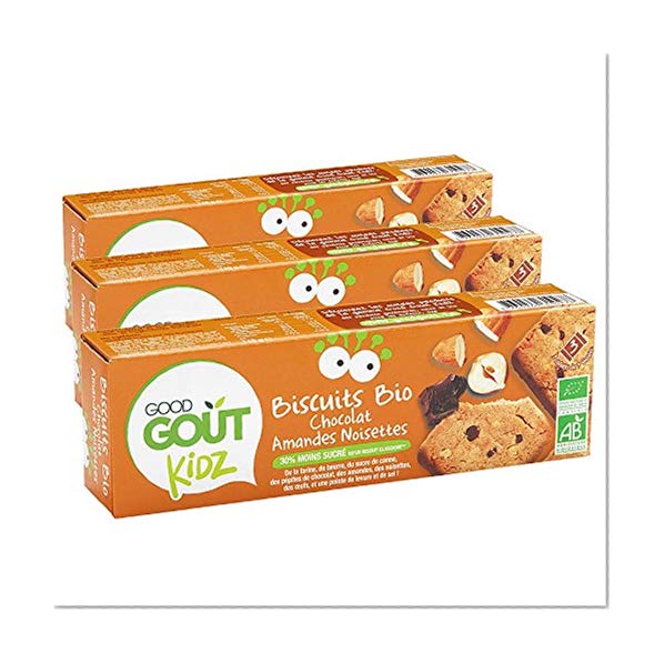 Good Goût - BIO - Kidz Biscuits Chocolat Amandes Noisettes dès 3 Ans 110 g - Lot de 3