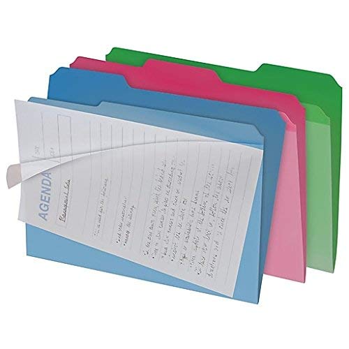 Find It Clear View File Folders, 1/3 Cut Top Tab, Letter, Assorted, 3/Pack