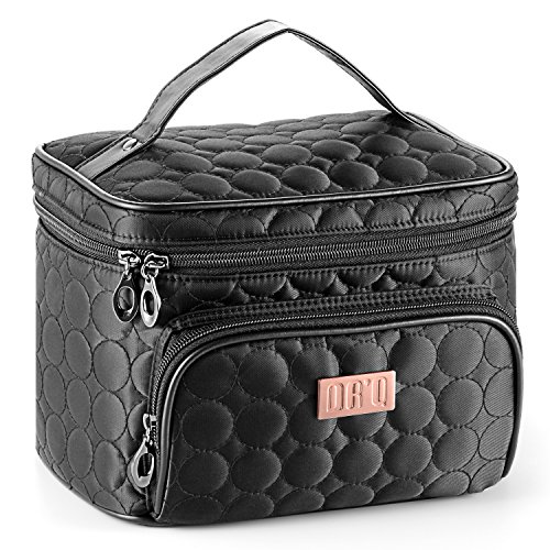 DRQ Travel Makeup Bag with Mirror-Multifunction Portable Toiletry Bag Large Cosmetic Make up Pouch Organizer for Women Cosmetic Duffle Weekender