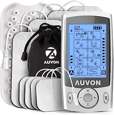 Book Cover AUVON Dual Channel TENS Unit Muscle Stimulator Machine with 20 Modes, 2