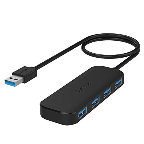 Book Cover Lenovo USB Hub, 4 Port USB 3.0 Hub, Portable Data Hub with 19 Inch Long Cable for iMac Pro, MacBook Air, Mac Mini/Pro, Surface Pro, Notebook PC, Laptop, USB Flash Drives, and Mobile HDD