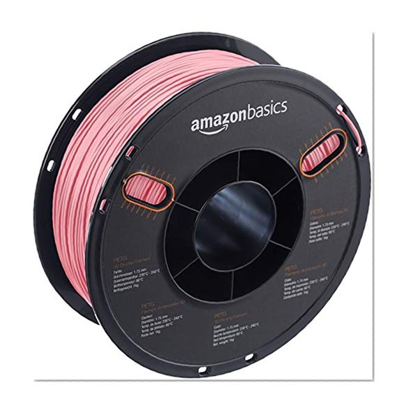AmazonBasics Filament PETG pour imprimante 3D 1,75 mm, Rose, Bobine 1 kg