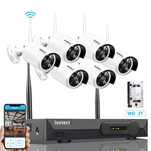 Book Cover [Newest Strong Version WiFi] Wireless Security Camera System, ISOTECT 8CH Full HD 1080P Video Security System, 6pcs Outdoor/Indoor IP Security Cameras, 65ft Night Vision and Easy Remote View, 2TB HDD