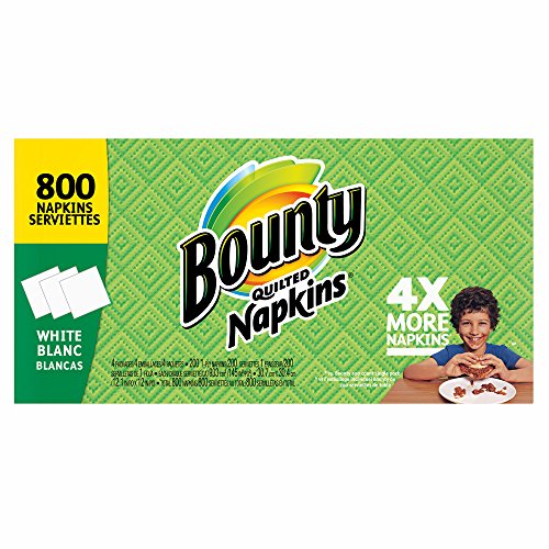 Book Cover Product of Bounty Quilted Paper Napkins, 800 ct. - White - Paper Towels & Napkins [Bulk Savings]