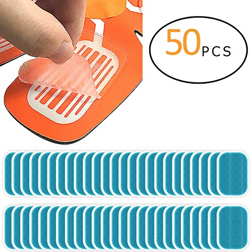 Book Cover PAMASE 50 Pcs/25 Packs Abs Stimulator Training Replacement Gel Sheet Pads for Abdominal Muscle Trainer, Accessory for Ab Workout Toning Belt